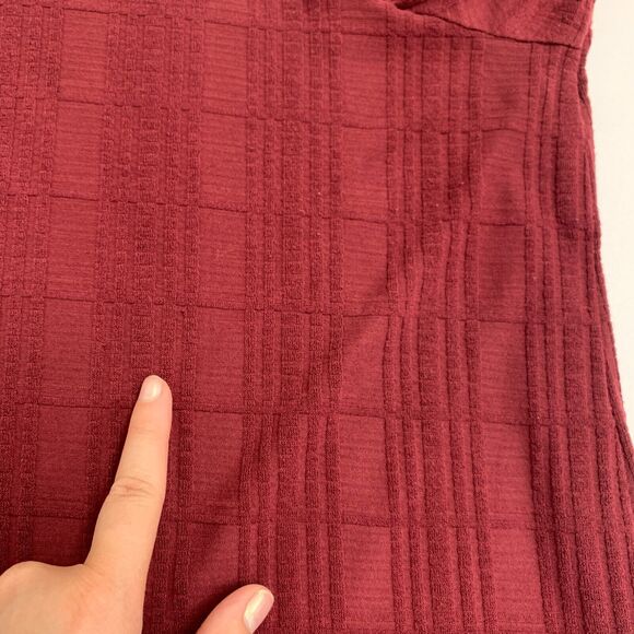 J.Jill Wearever Textured Tunic Womens LP Large Petite Dark Red Double Slit - Picture 9 of 16